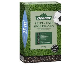Dehner Semi per prati sportivi, semi di alta qualità per prati resistenti e densi, germinanti veloci e facili da pulire, ideali per giardini di famiglia e aree di gioco, 500 g per circa 25 m²