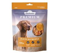 Dehner Spuntino per cani di alta qualità, senza cereali, senza grassi, spuntino da masticare per cani adulti, filetto di petto di pollo a strisce, 500 g