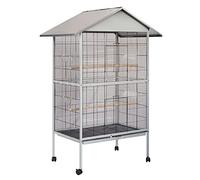 Dehner Uccello voliera martello soffiaggio, ca. 90 x 176 x 60 cm, metallo, grigio