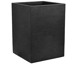 Dehner Vaso a colonna Palermo, effetto ardesia, ca. 40 x 30 x 30 cm, plastica, antracite