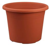 Dehner Vaso per piante Cylindro, resistente al gelo/ai raggi UV/resistente alle intemperie, riciclato, ca. Ø 40 cm, altezza 28 cm, plastica, terracotta