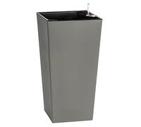 Dehner Vaso per piante Elise con sistema di auto-irrigazione, ca. 58 x 30 x 30 cm, in plastica, grigio opaco
