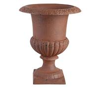 Dehner vaso per piante nostalgico, Ø 31 cm, altezza 44 cm, ghisa, acciaio inossidabile