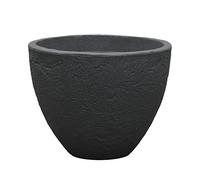 Dehner Vaso Stone, 40 cm, altezza circa 31 cm, plastica, antracite, 3693926