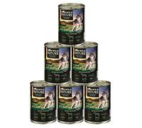 Dehner Wild Nature - Cibo per cani di montagna, senza cereali, senza zucchero, per cani adulti, cavallo, 6 barattoli da 400 g (2,4 kg)