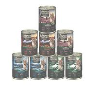 Dehner Wild Nature - Cibo per gatti Adulto, set di prove, 8 x 400 g (3,2 kg)