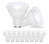 Dehobo GU10 LED Lampadine, Lampadina da Luce Fredda 6000K 480 Lumen 6W (Equivalente a 60W) per Lampade GU10, Adatte per Faretti Soggiorno, Cucina, Pacco da 10