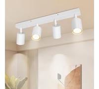 Dehobo Lampada Faretti LED da Soffitto Orientabili, Faretti da Parete Interno GU10 Bianco, Lampadario LED Moderna da Soffitto per Camera da Letto Cucina Soggiorno, Lampadina GU10 non Inclusa