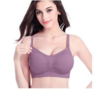 DeHolifer 3 Pezzi Reggiseno per Allattamento Senza Ferretto Donna Reggiseni Scollo a V Brassiere con Spalline Regolabili Reggiseno Elasticizzata Traspiranti Tops Morbidi Reggiseni Gravidanza Bralette