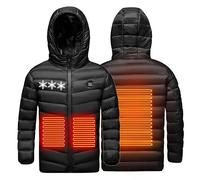 DeHolifer Gilet Riscaldata per Bambini Giubbotto Riscaldato Elettrico USB Giacca con 3 Livelli Temperatura Cappotto Riscaldamento Intelligente Giacche per Ragazzi Ragazza Abbigliamento Caldo Piumino