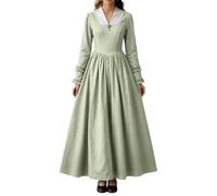 DeHolifer Maxi Abiti Medievali Donna 2026, Scollo a V Abito con Volant