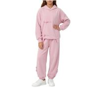 DeHolifer Tuta da Ragazza Set per Bambini 2 Pezzi Blocco di Colore Tute
