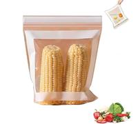 Dehorss Food Grade Fresh-Keeping Bags, Double Seal Reusable Produce Bag, Food Storage Bags, Clear Plastic Bag for Fruit Vegetable Refrigerator Storage (Medium-25Count)