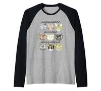 dei Diversity Equity Inclusione Supporto Gatti Cartoon Carino Maglia con Maniche Raglan