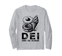 DEI Donut Egg Ice Cream - Divertente gioco di parole sulla diversità del cibo Maglia a Manica