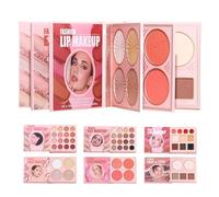 dei libri di trucco | Kit ombretto opaco e brillante, illuminante, blush e contouring | da viaggio multifunzionale per donne, ragazze, compleanno, San, festa di nozze