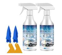 Deicer Spray for Car Windshield, Deicer Spray, Auto Windshield Deicing Spray, De-Icer Spray, Ice Remover Melting Spray Multi-Purpose Melters Winter Car for Fast Removing Snow, Ice and Frost (2 pcs)