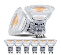 DEIFUA Lampadina LED GU10 Luce Bianco Caldo 2200K 3.5W Equivalente 50W Alogena, Pacco da 6, 385lm PAR16 Senza sfarfallio, Lampada Riflettore Ambrata Vintage, Fascio Largo 360° Non-Dimmerabile