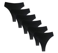 Deigecil - Confezione da 6 perizomi da donna, string tanga, a vita alta, con controllo addominale, biancheria intima in cotone, morbida e comoda, per sport, mutande da donna, 4XL