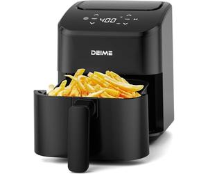 DEIME Air Fryer 2,5 L, Small Airfryer Digital Space Saving Compact, Bake, Reheat, Roasts for Quick Easy Meals, Mini Compact & Quiet, Nonstick & Dishwasher Safe Basket