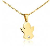 DEIMODRA Collana Angelo Custode per Donna Oro Acciaio | Ciondolo Piccolo Minimal Simbolo di Protezione Spirituale e Purezza | Regalo per Donne Ragazze e Amiche