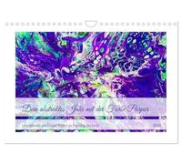 Dein abstraktes Jahr mit der Farbe Purpur (Wandkalender 2026 DIN A4 quer), CALVENDO Monatskalender: Magische abstrakte Malerei in Porting Technik