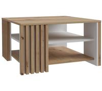 DEINE TANTE EMMA CFTT5150-C881 - Tavolino da salotto, in legno di quercia, 80 x 80 cm, colore: Bianco