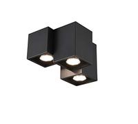 Plafoniera metallo Fernando 3 cubetti 23cm 604900332 nero