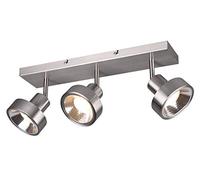 DEINE TANTE EMMA Trio Leuchten Leon 800700307 - Faretto in metallo nichelato opaco, 3 lampadine GU10 incluse