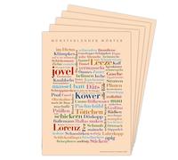 Deine Wörter Set di 5 cartoline con dialetto Münsterland, souvenir unico e idea regalo creativa, formato DIN A6