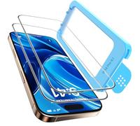 DEINODON Vetro Temperato per iPhone 14 Pro [2 Pezzi] Protezione Schermo Completa [Installazione Automatica] Pellicola Protettiva 9H Militare, Ultra Resistente, Alta Trasparenza Anti-Graffi