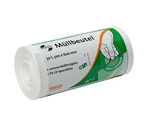 Deiss First Plus - Sacchi per la spazzatura, colore bianco, 30 l, confezione da 50