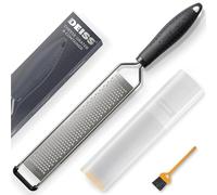 Deiss LUX - Grattugia fine e grattugia per limone, parmigiano, palmare, spezie, agrumi, formaggi a pasta dura, aglio, cioccolato, noci, zenzero, verdure