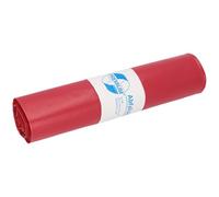Deiss Premium 11730 sacchetti della spazzatura, 2 1/4 x 1000 mm 25 per rotolo, rosso