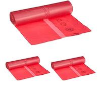 Deiss Premium 11730 sacchetti della spazzatura, 2 1/4 x 1000 mm 25 per rotolo, rosso (Confezione da 3)