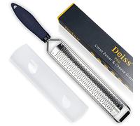 Deiss PRO Grattugia Formaggio Manuale - Per agrumi, parmigiano, zenzero, aglio, noce moscata, cioccolato, frutta, verdura - Lama molto tagliente in acciaio inox - Lavabile in lavastoviglie
