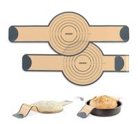 Deiss Set di 2 Tappetini in Silicone per la Cottura del Pane in Forno Olandese - Resistente al Calore, Antiaderente & Riutilizzabile, Tappetino in Silicone per Pane, Durevole & Facile da Pulire