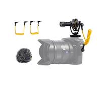 Deity V-Mic D4 Mini Shotgun Microfono direzionale con montaggio su telecamera audio, montaggio antiurto offset, protezione dal vento fino a 20 miglia all'ora