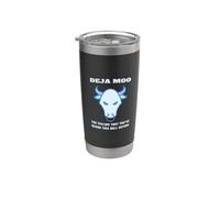 Deja Moo La sensazione di aver sentito questo toro prima della mucca Bicchiere termico in acciaio inox doppia parete
