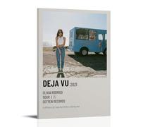 Deja Vu-Olivia Rodrigo - Stampa fotografica su tela, decorazione per casa e ufficio, decorazione da parete, moderna, per la famiglia, il bagno, con cornice, 50 x 75 cm