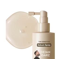 Dejan Garz Sensitiv Sebum - Spray per capelli contro il cuoio capelluto grasso, senza profumo e senza profumi, per cuoio capelluto sensibile, niacinamide, zinco PCA e L-carnitina, regolatore talco