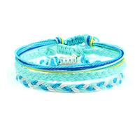 DEJIN 3 pz/set Multi Colore Tibetano Buddista Braccialetto Donne Uomini Regolabile Yoga Corda Intrecciata Braccialetti Amici, Pietra