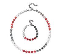 DEJIN 8mm Collana Bracciali Set Per Le Donne Crytal Girocollo Artiglio Impostazione Zircone Accessorio Per Le Donne Regalo, Pietra