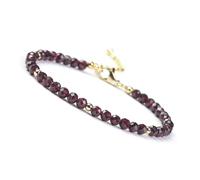 DEJIN Ametista Granato Arcobaleno Fluorite Corniola Apatite Spinello Nero 4mm Gemma Naturale Perline Braccialetti Per Le Donne Regalo, Pietra