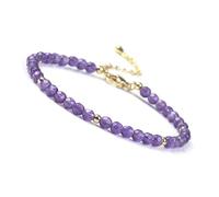 DEJIN Ametista Granato Arcobaleno Fluorite Corniola Apatite Spinello Nero 4mm Gemma Naturale Perline Braccialetti Per Le Donne Regalo, Pietra