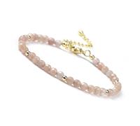 DEJIN Ametista Granato Arcobaleno Fluorite Corniola Apatite Spinello Nero 4mm Gemma Naturale Perline Braccialetti Per Le Donne Regalo, Pietra