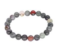 DEJIN Braccialetti da uomo e donna con cristalli da 8 mm in pietra naturale blu sodalite/agata del Botswana/bronzite/quarzo trasparente/agata pazza/diaspro dalmata, regalo per gli amanti, Pietra
