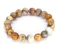 DEJIN Braccialetti da uomo e donna con cristalli da 8 mm in pietra naturale blu sodalite/agata del Botswana/bronzite/quarzo trasparente/agata pazza/diaspro dalmata, regalo per gli amanti, Pietra