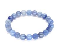 DEJIN Braccialetti da uomo e donna con cristalli da 8 mm in pietra naturale blu sodalite/agata del Botswana/bronzite/quarzo trasparente/agata pazza/diaspro dalmata, regalo per gli amanti, Pietra