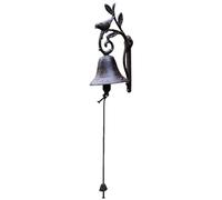 DEJIN Campanello A Vento Vintage in Ghisa A Forma di Uccello - Campanello da Parete, Decorazione da Giardino Forgiata A Mano, Campana Rustica da Appendere al Portico, for Decorazioni da Esterno
